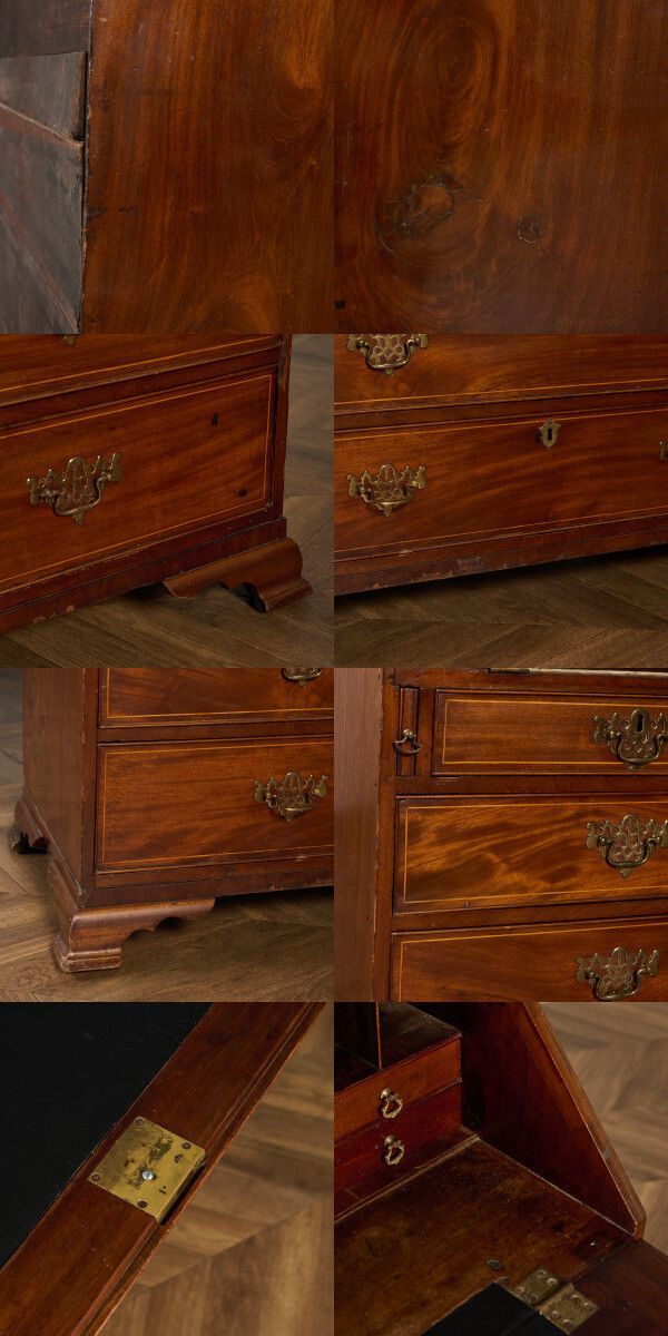 ◆英国 イギリス ウォールナット ライティングビューロー 猫脚 デスク チェスト 収納/アンティーク◆ 英国 クラシック ライティングビューロー ウォールナット 机 デスク
