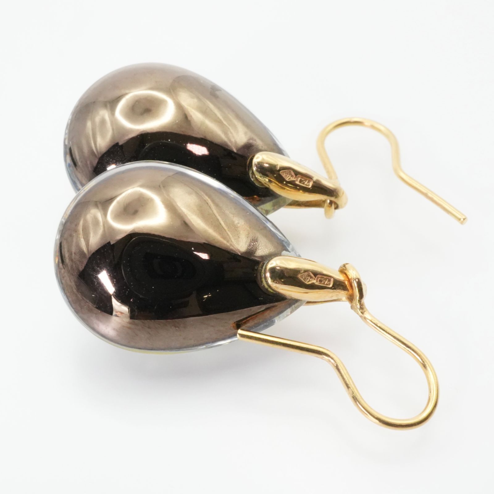 美品　バカラ　ピアス　k18 750 美品 750 K18 バカラ プシデリック ピアス ドロップ/24-4679 - メルカリ