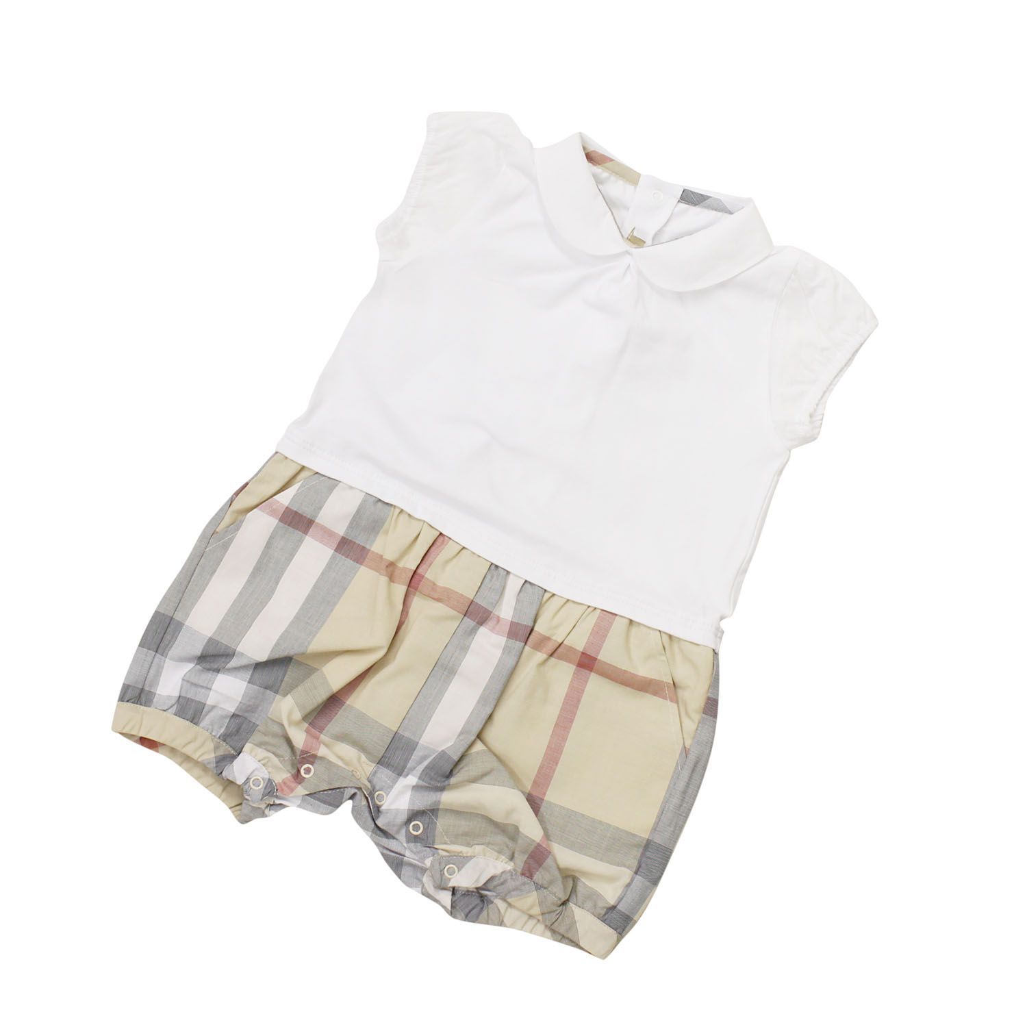 BURBERRY バーバリーベビー 襟付きロンパース B9447B