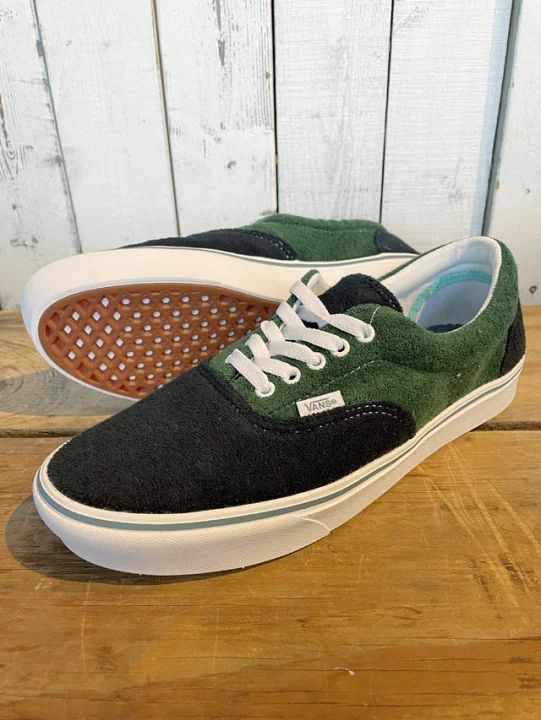 U.S VANS】Womens Comfycush Era／24／Terry Black/Dark Green