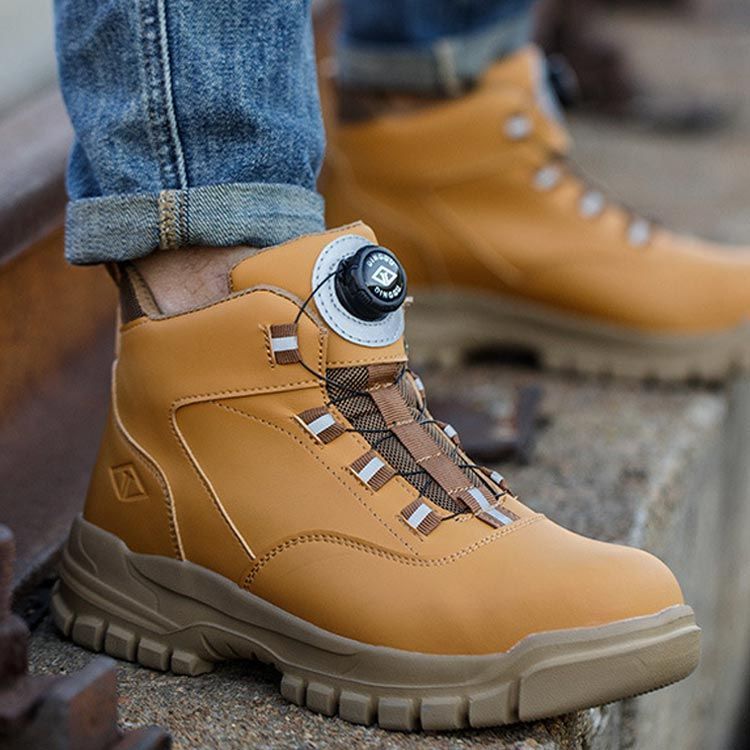 ダイヤル式 安全靴 安全スニーカー 鋼鉄先芯 紐なし 先芯入り 現場