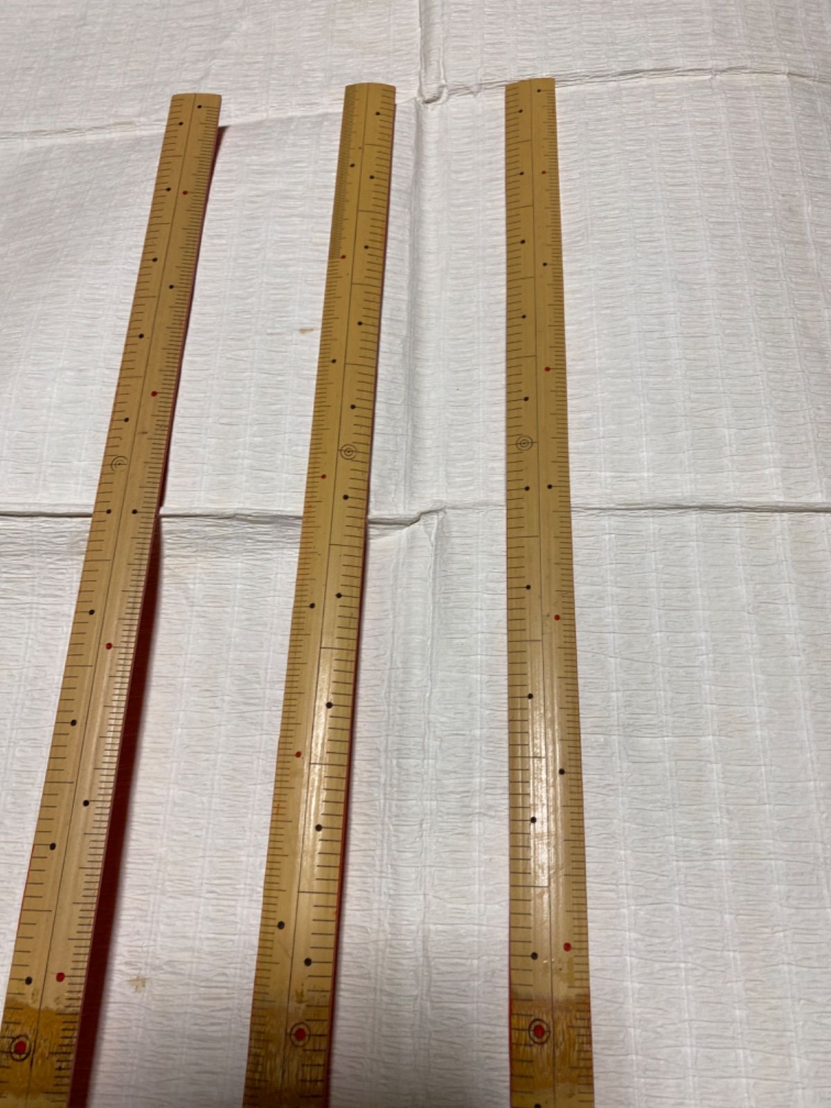 尺・センチ対応ものさし 2尺・75cm 寸 cm付 竹製 定規 ３本セット