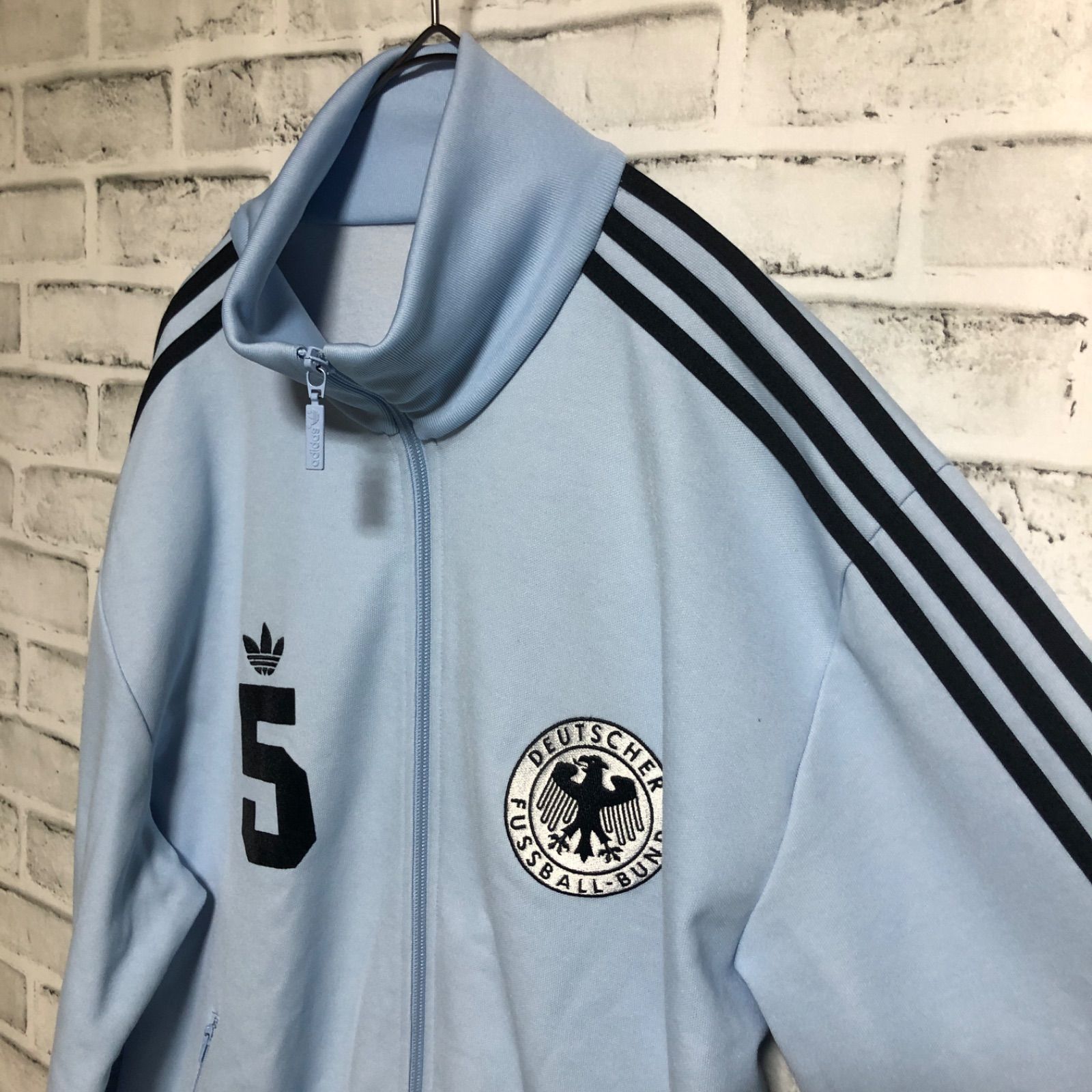 希少XXL⭐️adidas トラックジャケット/ジャージ ベッケンバウアー🇩🇪DER KAISER W杯記念 vintage ブルー