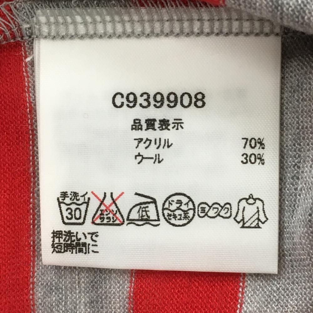 超美品】アルチビオ 長袖ハイネックシャツ レッド×グレー