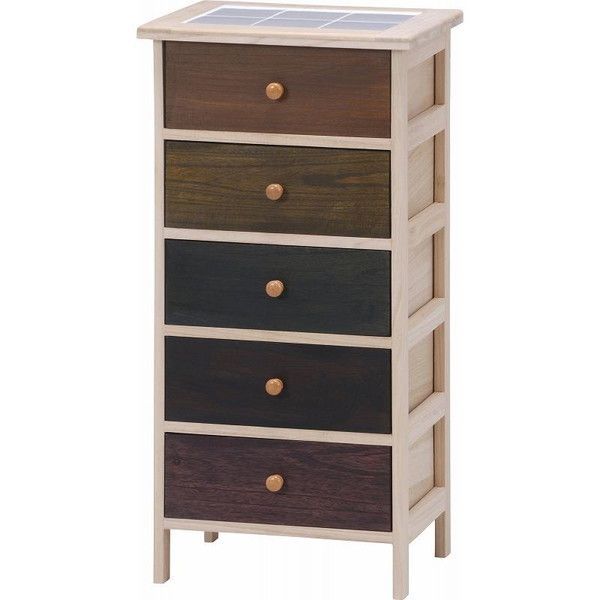 桐製 マルチカラフル5段ボックス シンクエ 2 ストア