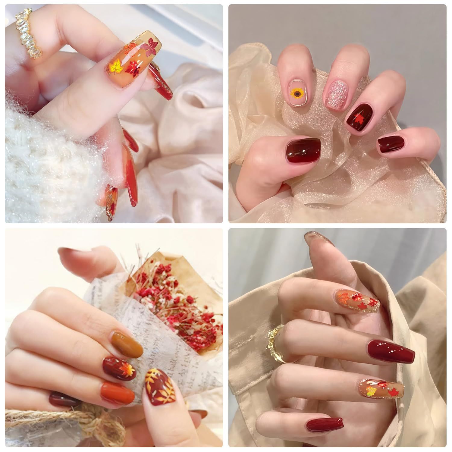 ネイルシール 秋 紅葉 もみじ ネイルパーツ 秋期 秋冬 モミジ
