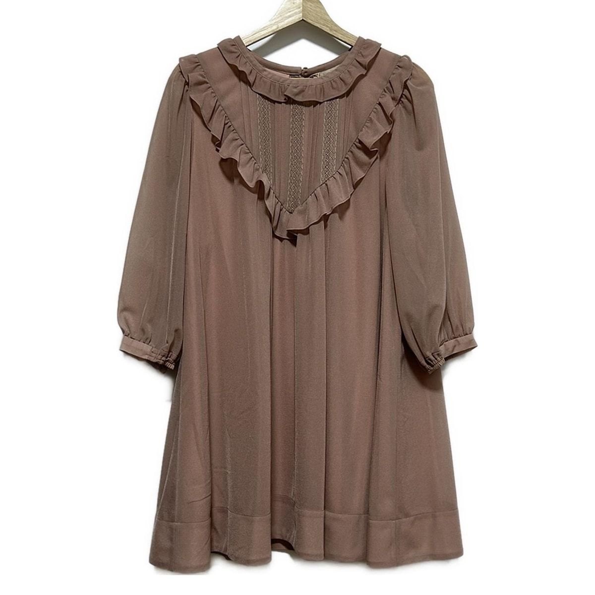 ローズティアラ Rose Tiara サイズ46 XL ネイビー レディース 花柄 ワンピース ローズティアラ Rose Tiara サイズ46 XL - レッド×ピンクベージュ