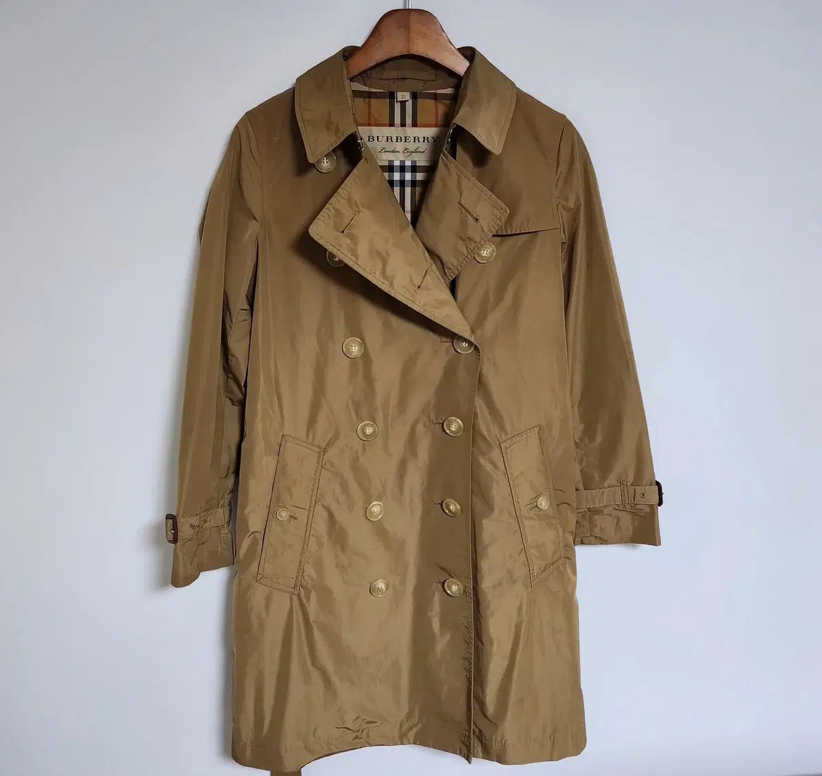 UK2 BURBERRY バーバリー キャメル 取り外し レディース トレンチ コート 8006112