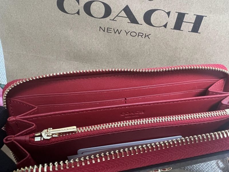 コーチCOACH 財布 長財布 FC4452 C4452 ブラウン×1941レッド 特別送料