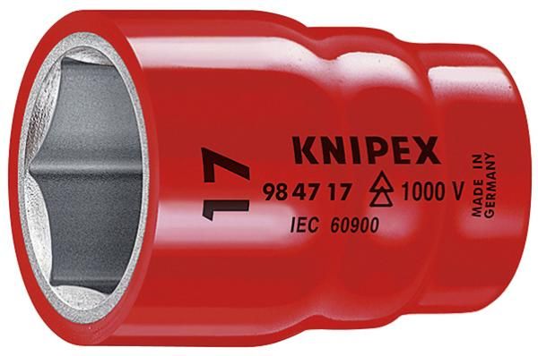 【新品・3営業日で発送】クニペックス KNIPEX 9847-17 (1／2SQ)絶縁ソケット 1000V 9847-17