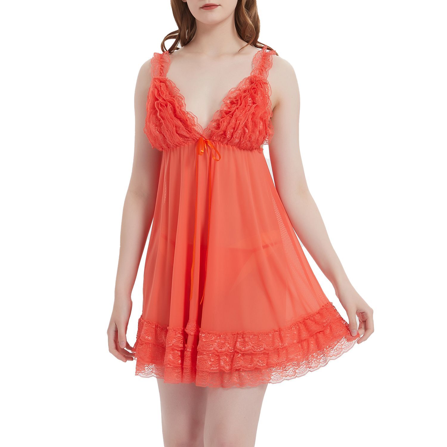 可愛いベビードール ランジェリー ネグリジェ シースルー スリップ