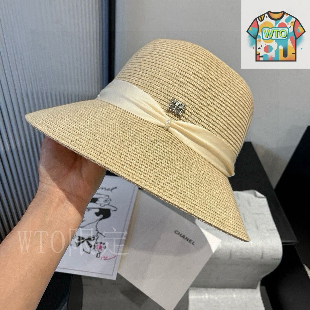 今日 Dior ストローバケットハット