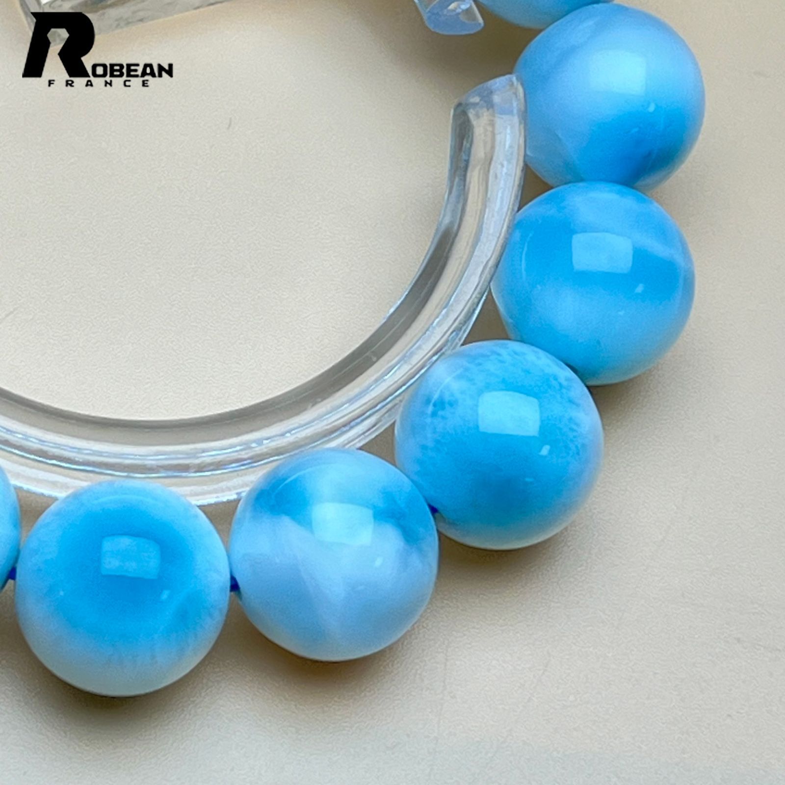 新品 未使用 約13.7㎜玉 天然 ラリマー ブルーペクトライト