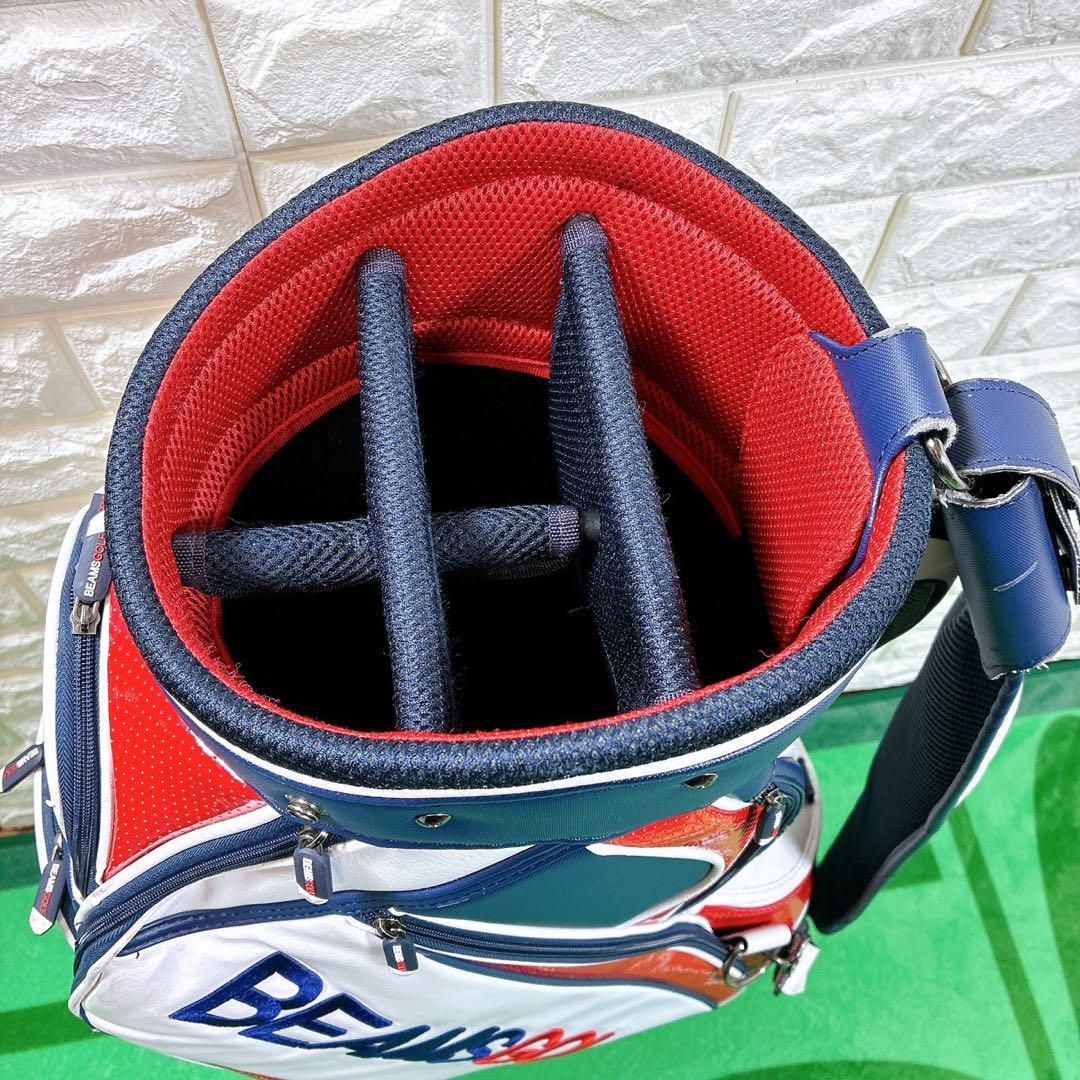 ビームス ゴルフ トリコロールカラー キャディーバック 9インチ