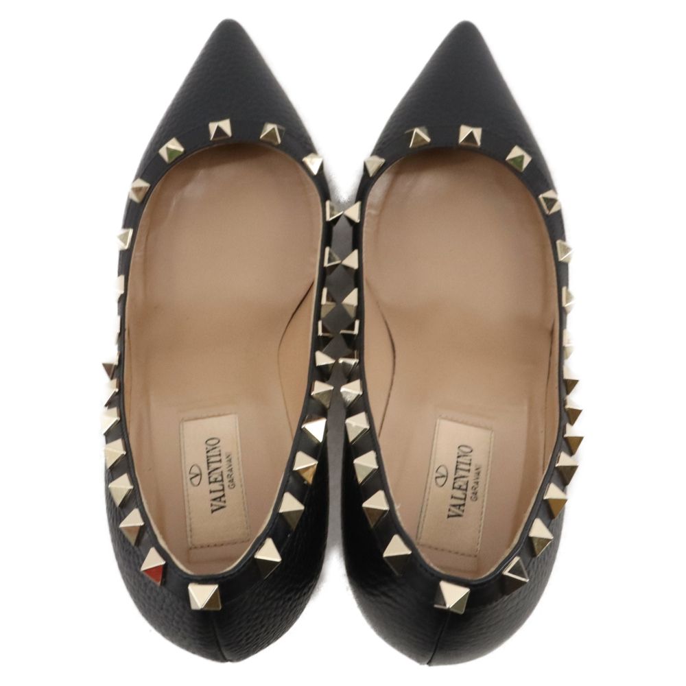 Valentino スタッズ付き ブラックハイヒール サイズ39 VALENTINO(ヴァレンティノ) ロックスタッズ ヒール 39 サイズ