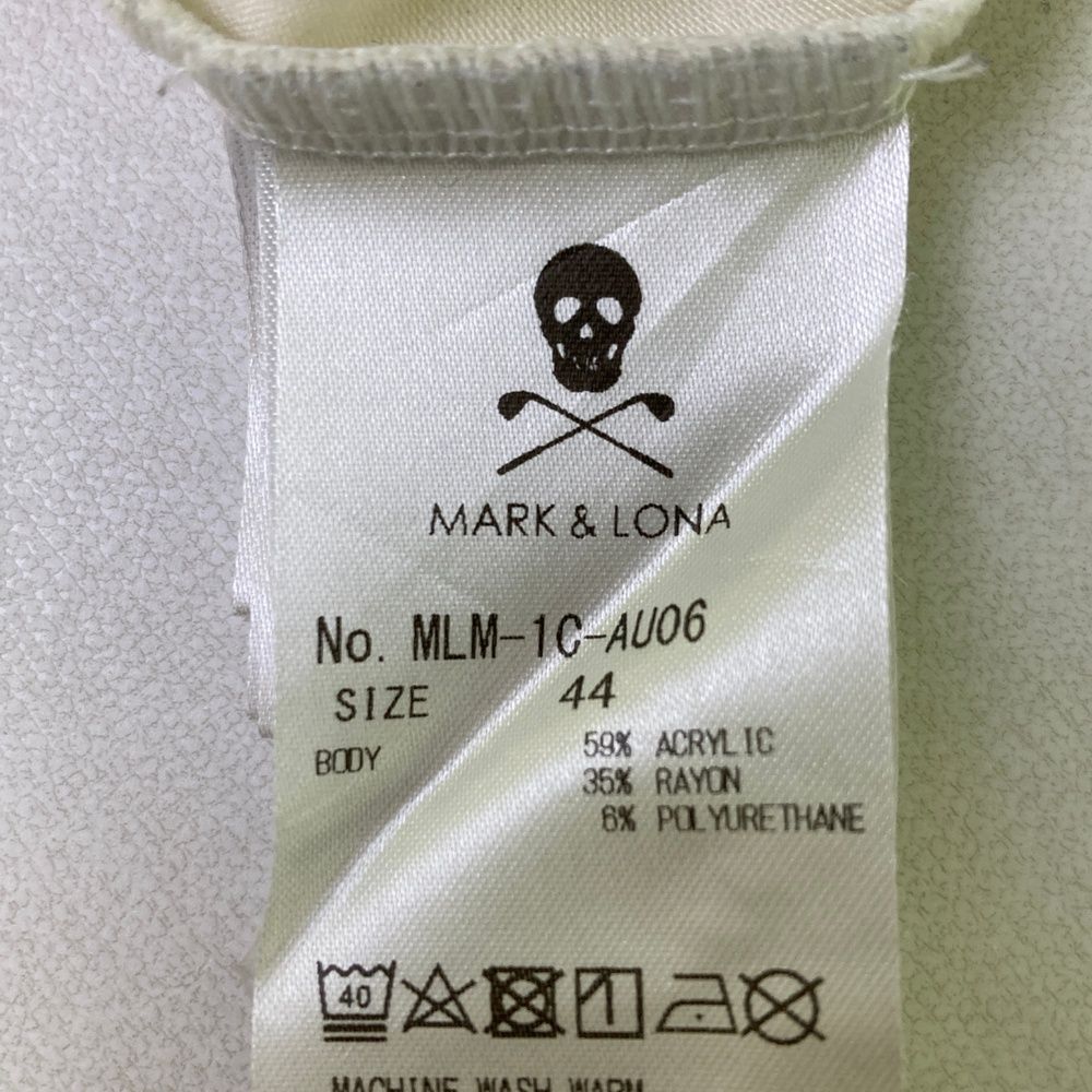 サイズ：44 MARK&LONA マークアンドロナ  タートルネック 長袖Tシャツ スカル  ホワイト系 [240101435223] ゴルフウェア メンズ ストスト サイズ：44 MARK&LONA マークアンドロナ タートルネック 長袖T