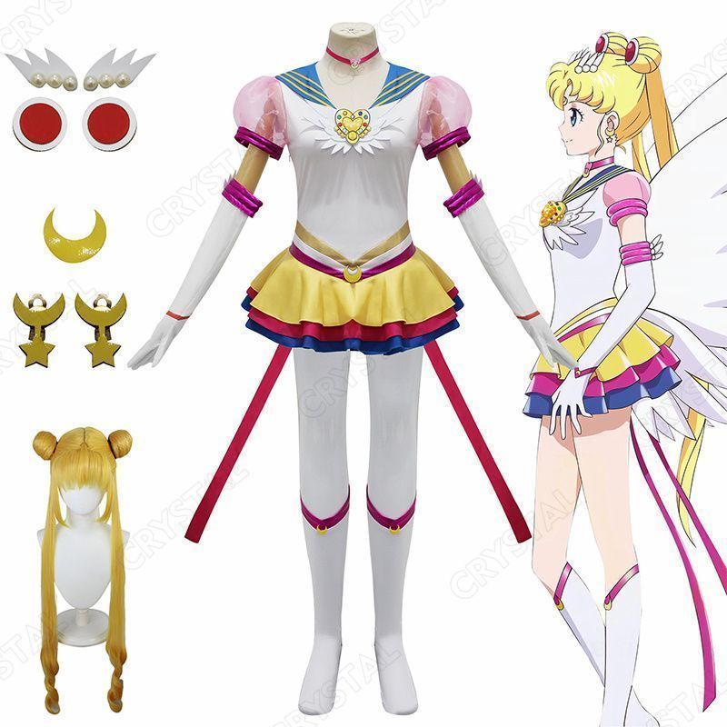 セーラームーン衣装中古、羽、ウイッグ付き Amazon.co.jp: Mange 美少女戦士セーラームーン 月野うさぎ