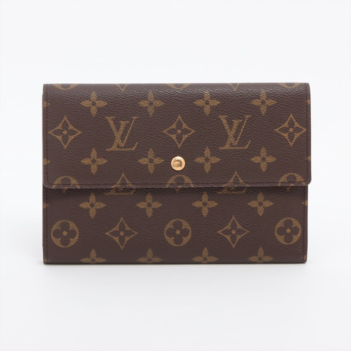 LOUIS VUITTON ルイ ヴィトン モノグラム ポシェット･パスポール 長財布 パスポートケース M60135 ブラウン スペイン製