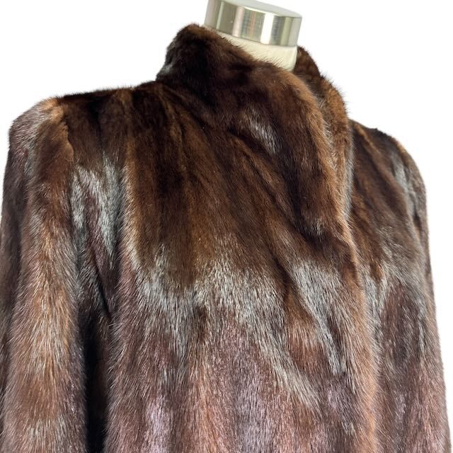 MG Sable FUR ミンクコート　毛皮コート　裏地刺繍　ブラウン　13号 MG Sable FUR ミンクコート 毛皮コート 裏地刺繍 ブラウン 13号