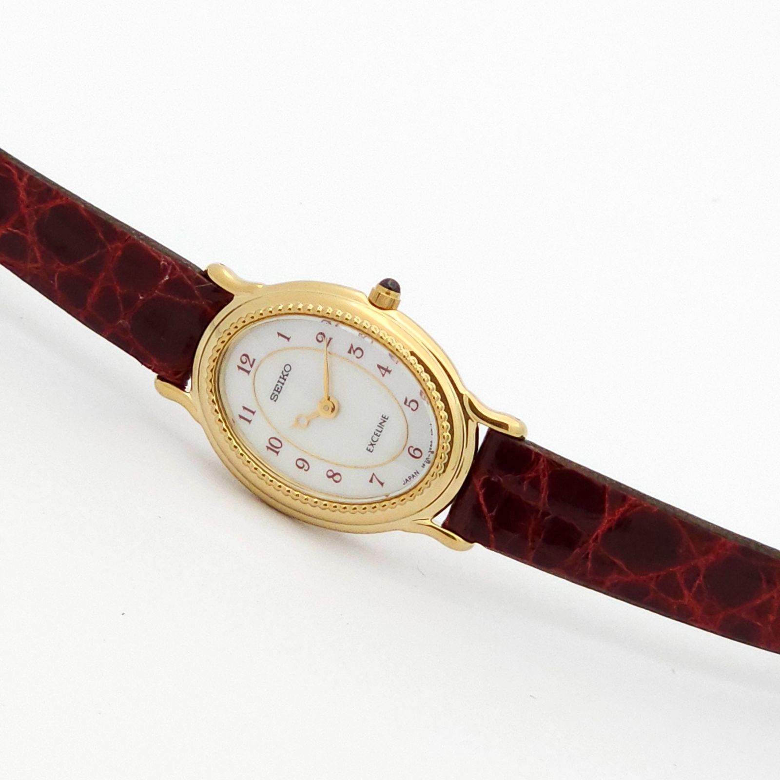 ☆本体良品 SEIKO セイコー エクセリーヌ 1F20-6A4A シェル QZ 動作品