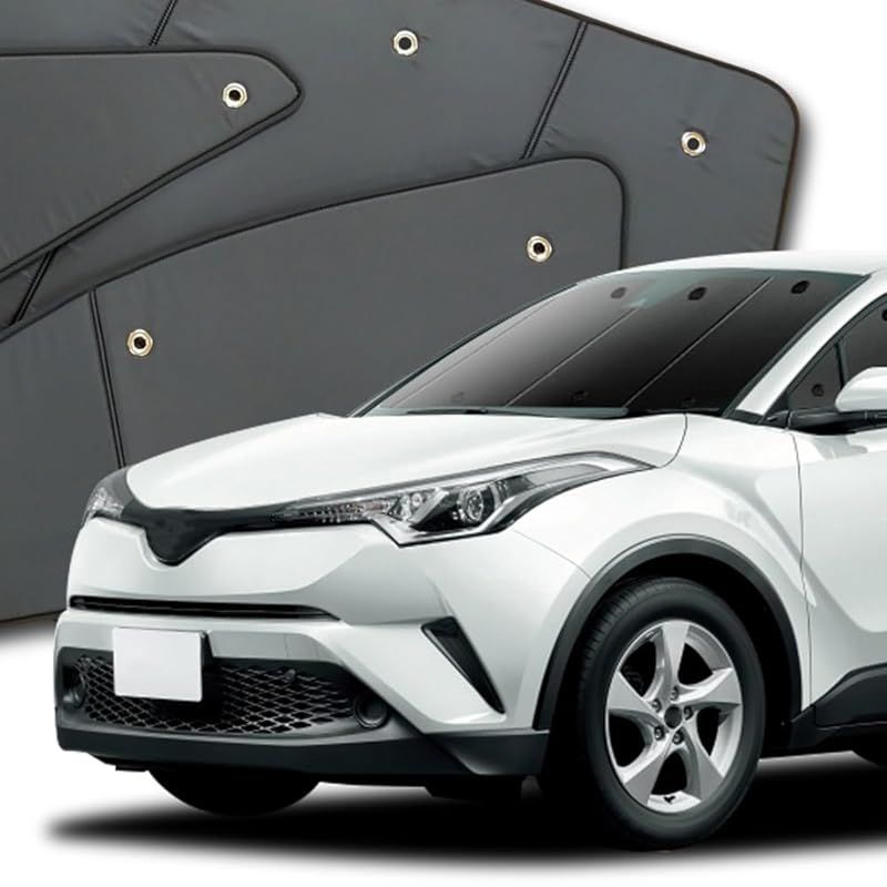 趣味職人 プライバシー サンシェード 車 C-HR NGX 10 系 NGX 50 系 ZYX 10 系 ZYX 11 系 フロント カーテン 車中泊 グッズ 対応 01s-a034-fu 0