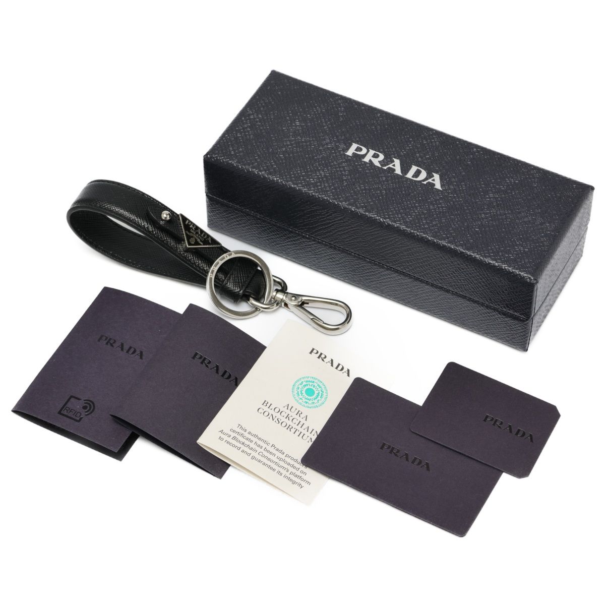 プラダ/PRADA サフィアーノレザー キーリング 2PP68T レザー
