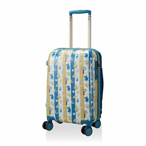 ムーミン 80周年記念 ジッパータイプ スーツケース Sサイズ (ブルーストライプ) キャリーケース MOOMIN