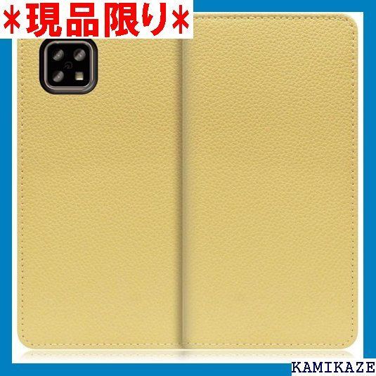 大人気_Z051 LOOF Book Series AQUOS sense5G / sense4 / sense4 lite / sense4 basic やさしいスマホ2 アクオス ケース カバー スマホケース 手帳型ケース 厳選本革 ンイエロー 2879