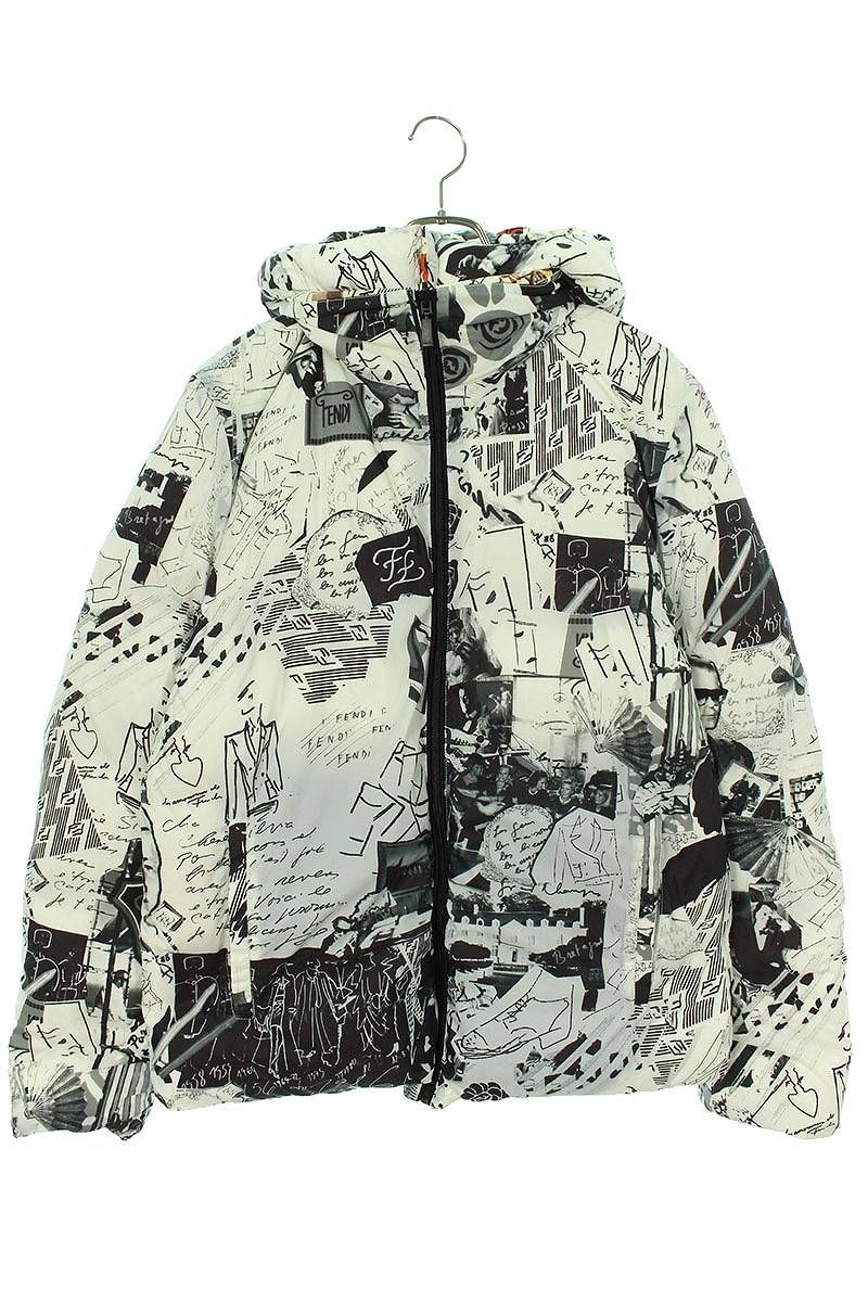 フェンディ FAA582 A9Q1 カールラガーフェルド総柄プリント