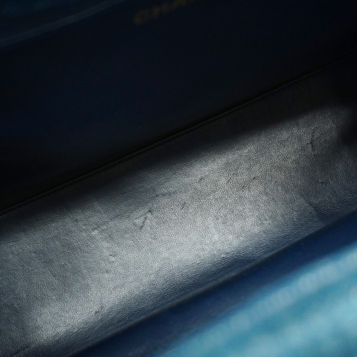 5cd4412】シャネル ハンドバッグ デニム ブルー ブラウン ゴールド金具  