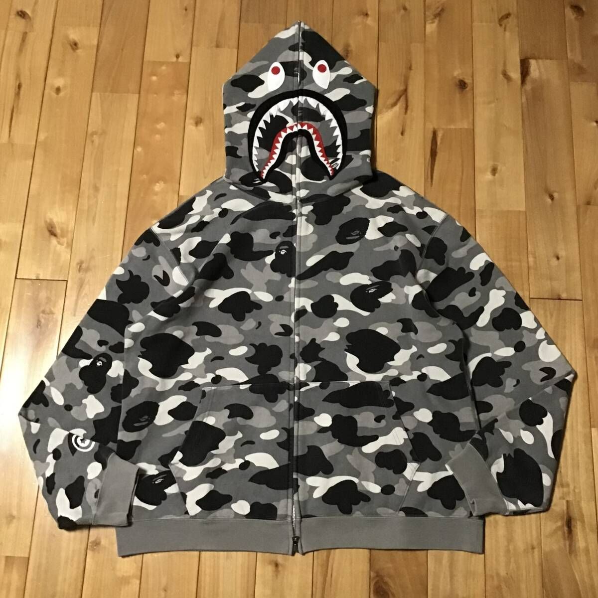 NFS限定 BAPE camo シャーク パーカー Lサイズ shark full zip hoodie  