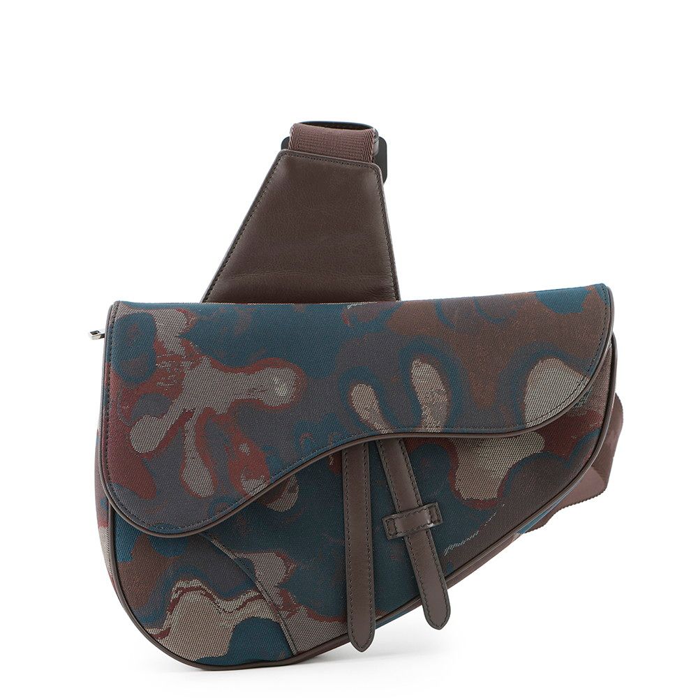 クリスチャン ディオール ボディバッグ サドル カモフラ キャンバス Christian Dior メンズ セール品