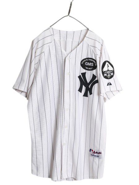 ヤンキース ベースボール シャツ メンズ XXL 程/ MLB オフィシャル マジェスティック 大リーグ ユニフォーム ジャージ 重ね着 大きいサイズ お得なクーポン配布中!】 ヤンキース ベースボール シャツ