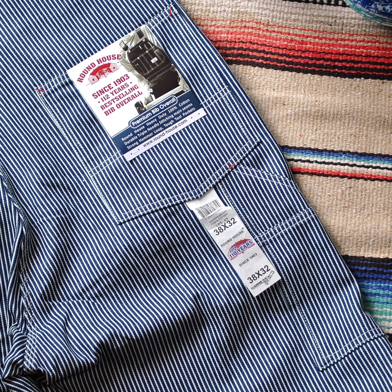 ラウンドハウスROUNDHOUSE ビンテージヒッコリーストライプ