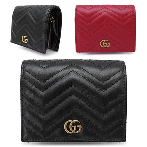 グッチ 折財布 レディース GGマーモント 二つ折り財布 コインケース