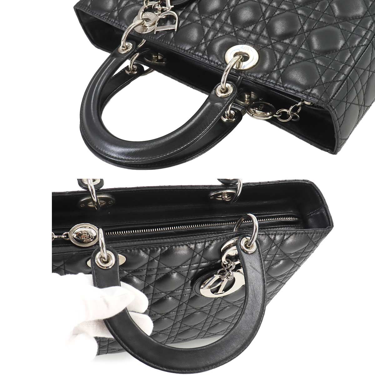 1点モノ DIOR レディディオール ラージ ハンド ショルダーバック Dior ディオール レディディオール ラージ カナージュ
