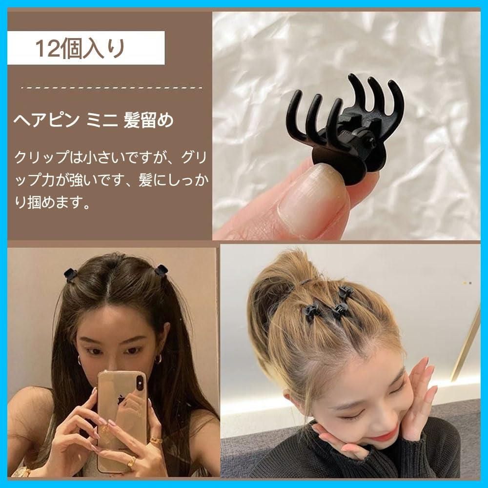 送料無料ISHR ミニ ヘアクリップセット 12個セット バンスクリップ 前髪クリップ シンプルなヘアアクセサリー (黒) メルカリ