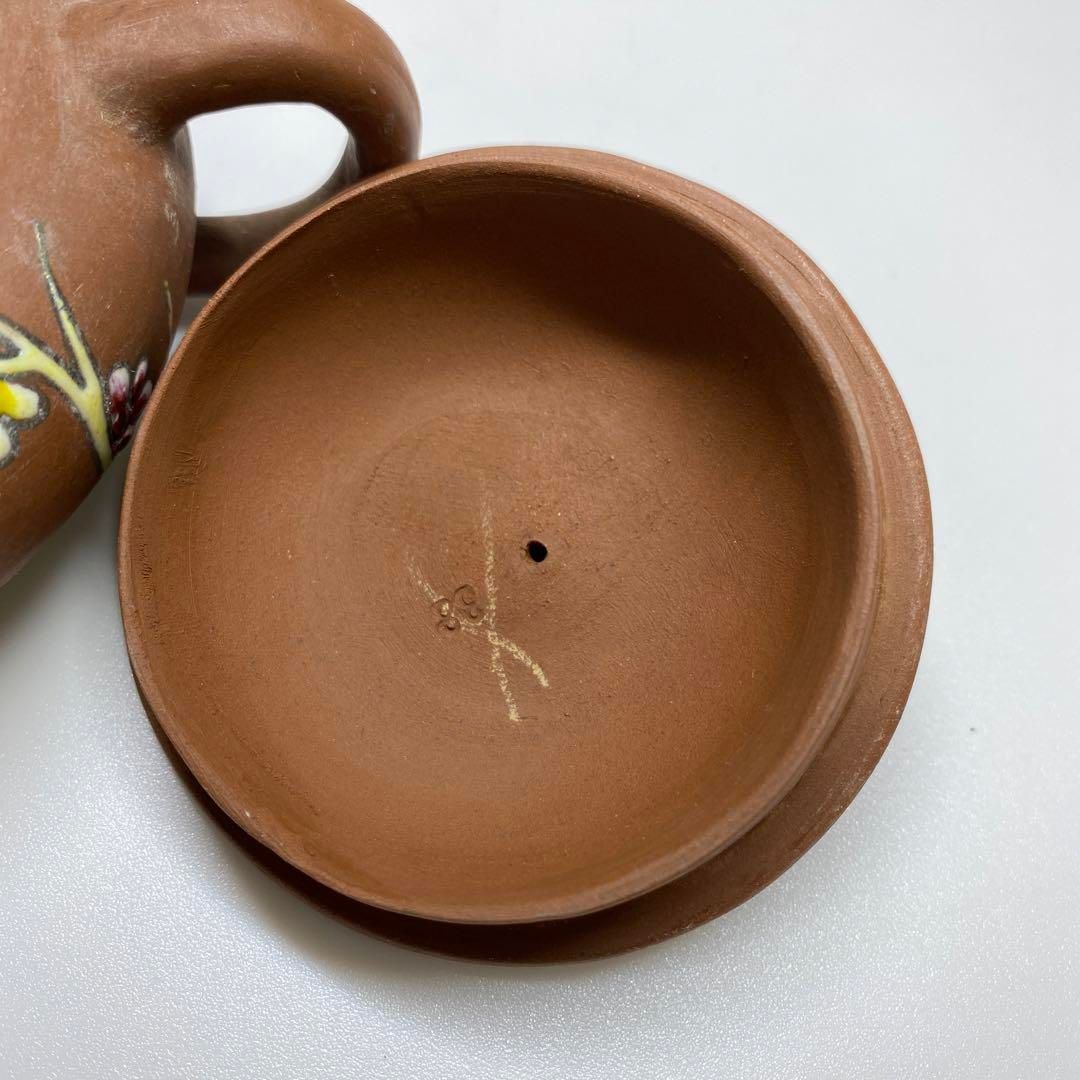 中国美術 朱泥急須 幅約14.5㎝ 東Y6-0930①