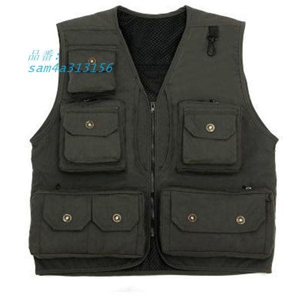 アウトドアベスト メンズ カメラマンベスト キャンプ 釣り用 撮影用 春 夏 秋 野外撮影 作業ベスト 登山 am4a313156