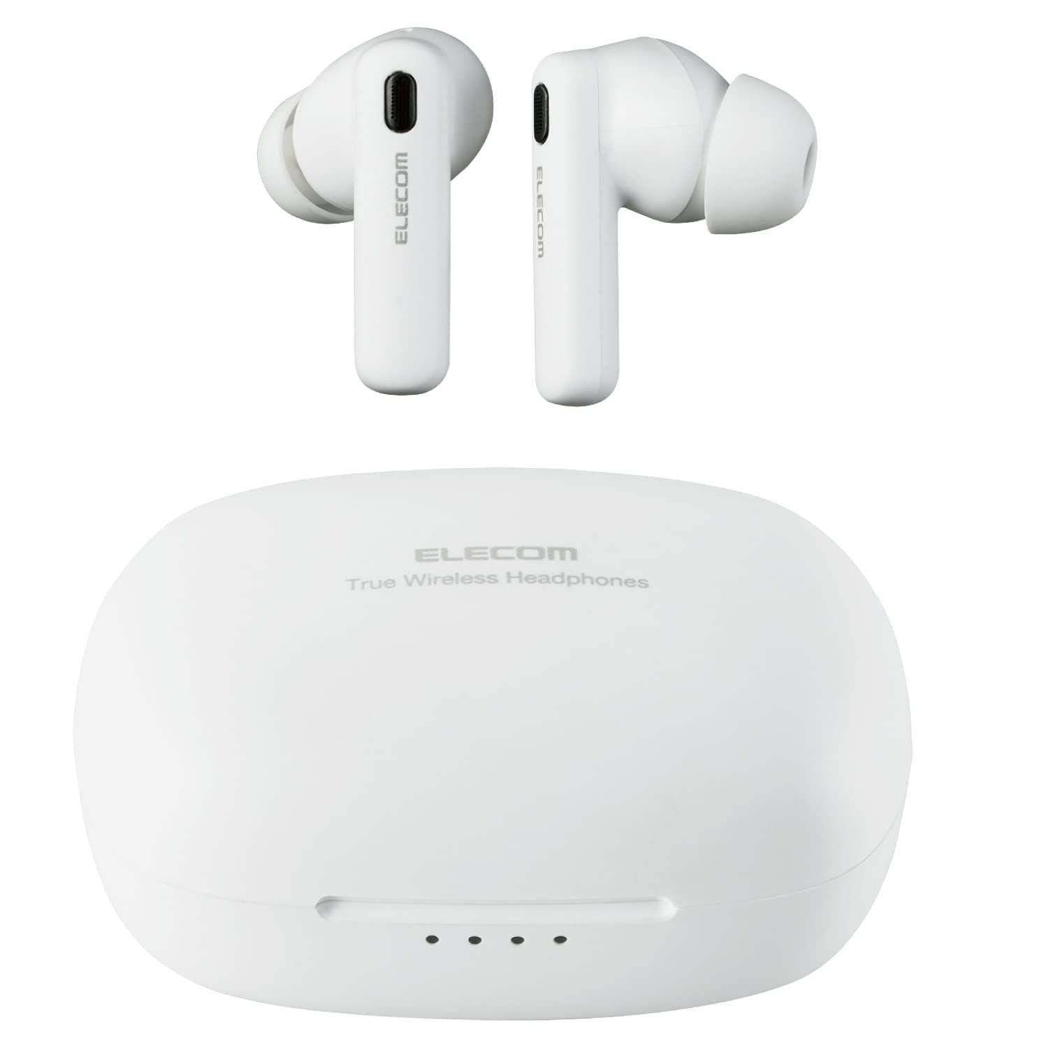 エレコム ワイヤレスイヤホン Bluetooth5.2 ノイズキャンセリング対応 AAC対応 軽量 完全ワイヤレス カナル型 ホワイト LBT-TWS13WH ホワイト