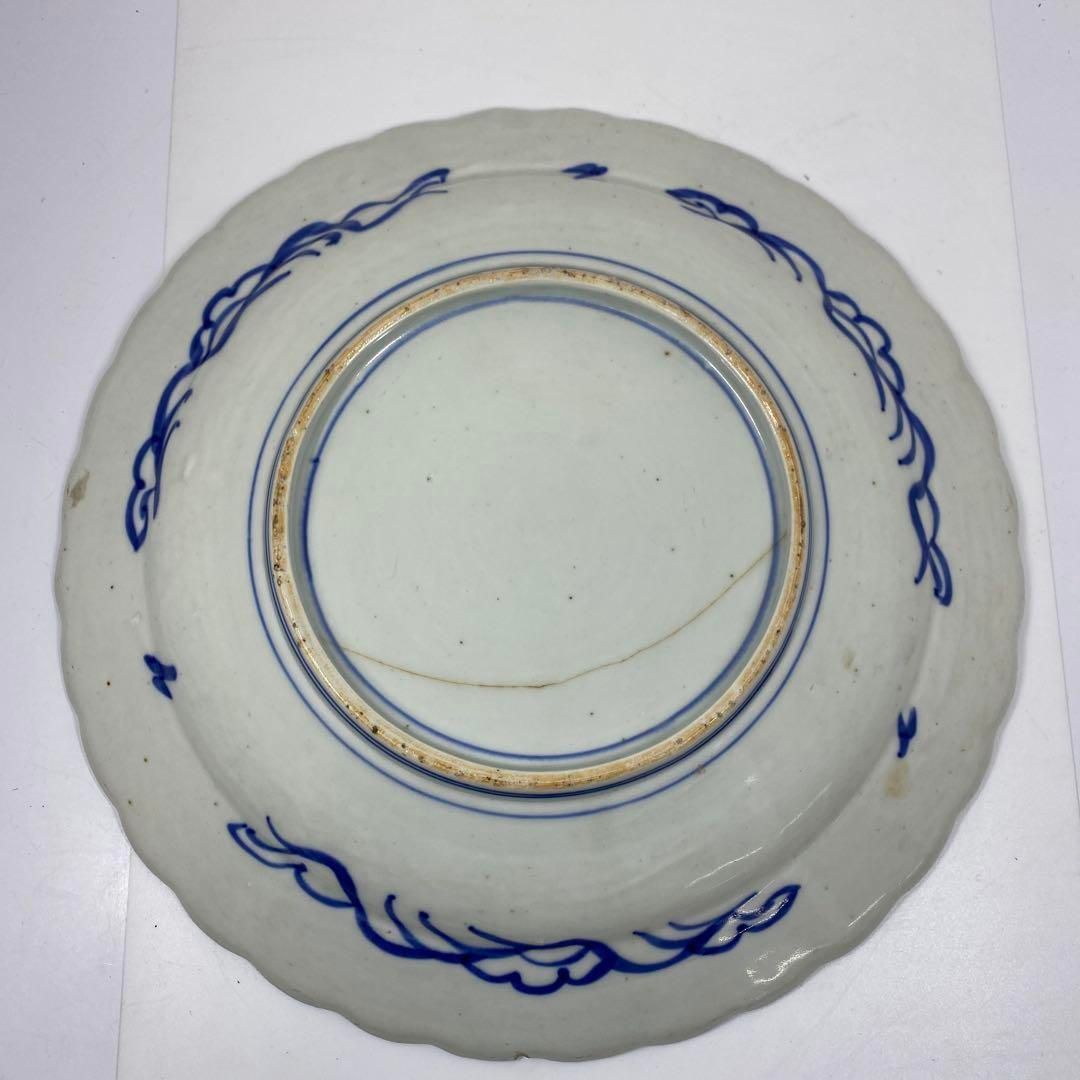 古伊万里 染付輪花大皿 2枚 直径37㎝ 東な7-0114③ - メルカリ