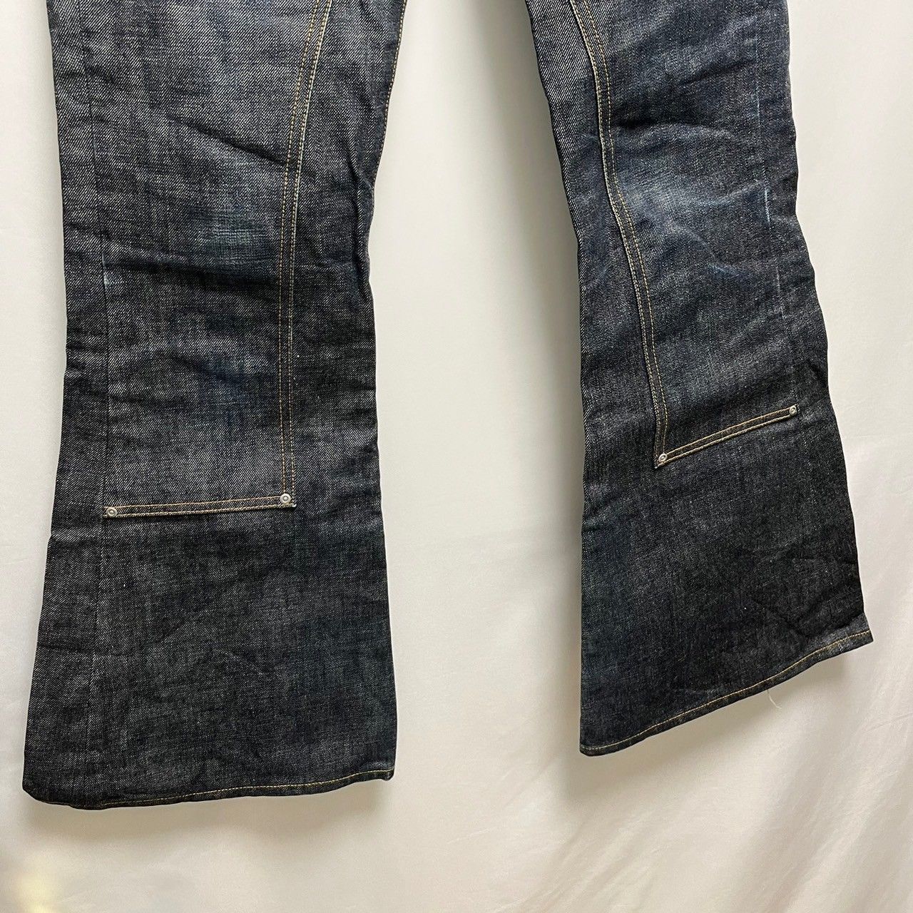 SUGARHILL シュガーヒル 21SS Rigid Double Knee Bell Bottom Denim
