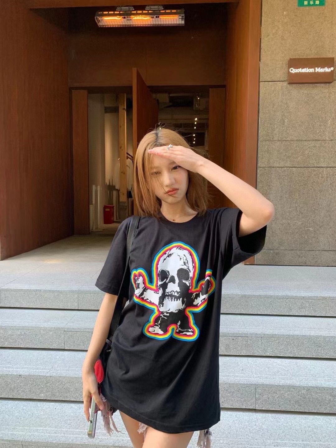 Chrome Hearts クロムハーツ CH 24 新作 Foti スカル カートゥーン 半袖Tシャツ 男女兼用