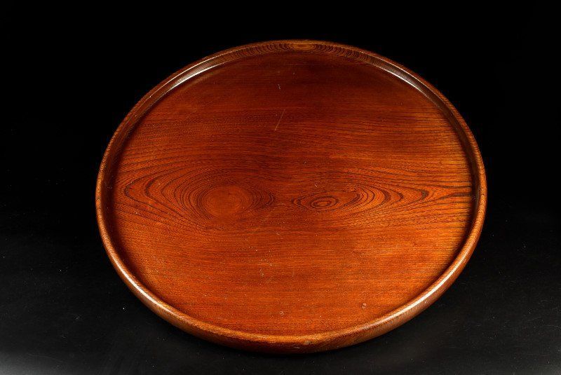 蔵A2538b 民藝 欅刳貫 大盆 55.5ｃｍ 鳥取民芸