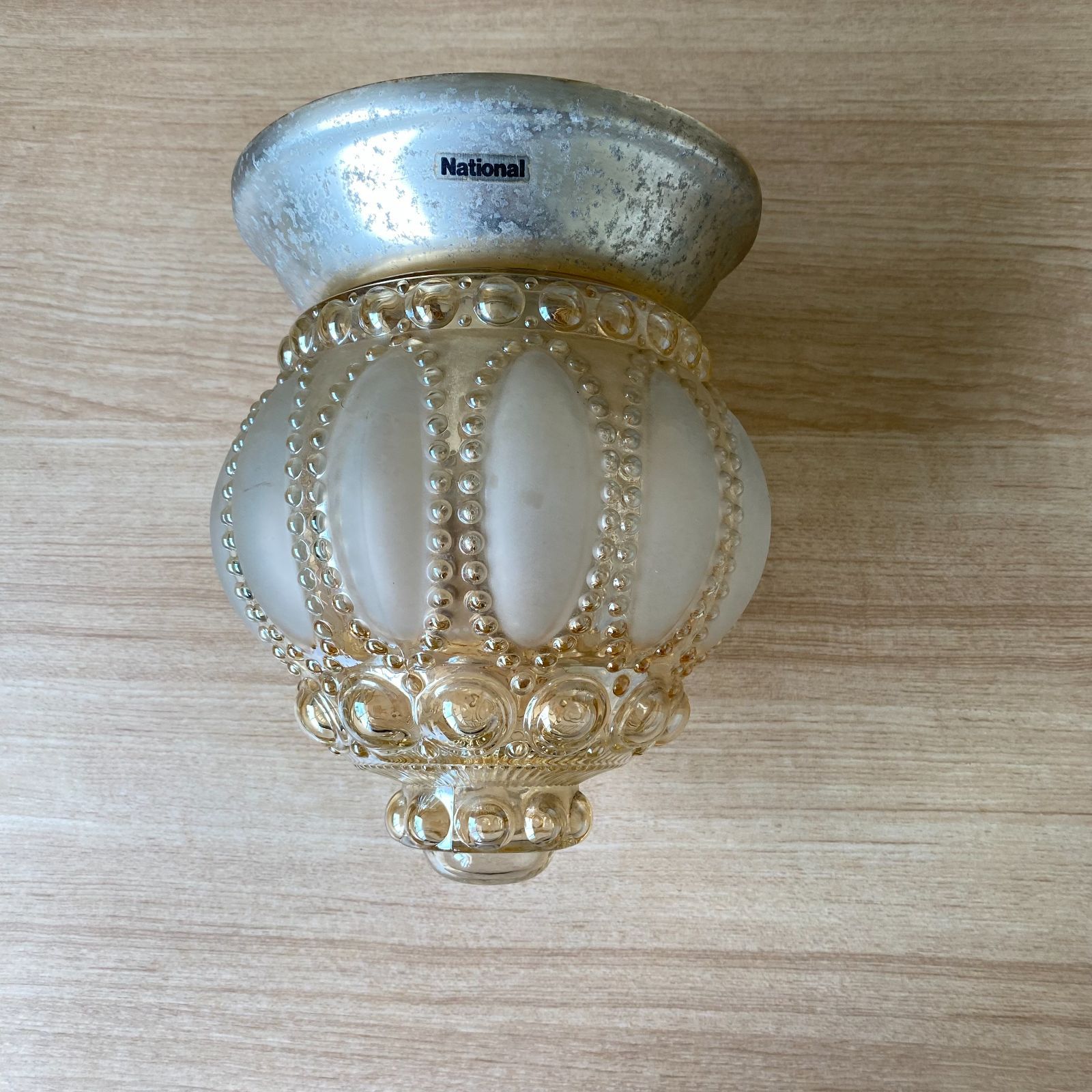 ジャンク品】National 松下電工 天井付ガラス照明 アンティーク - メルカリ