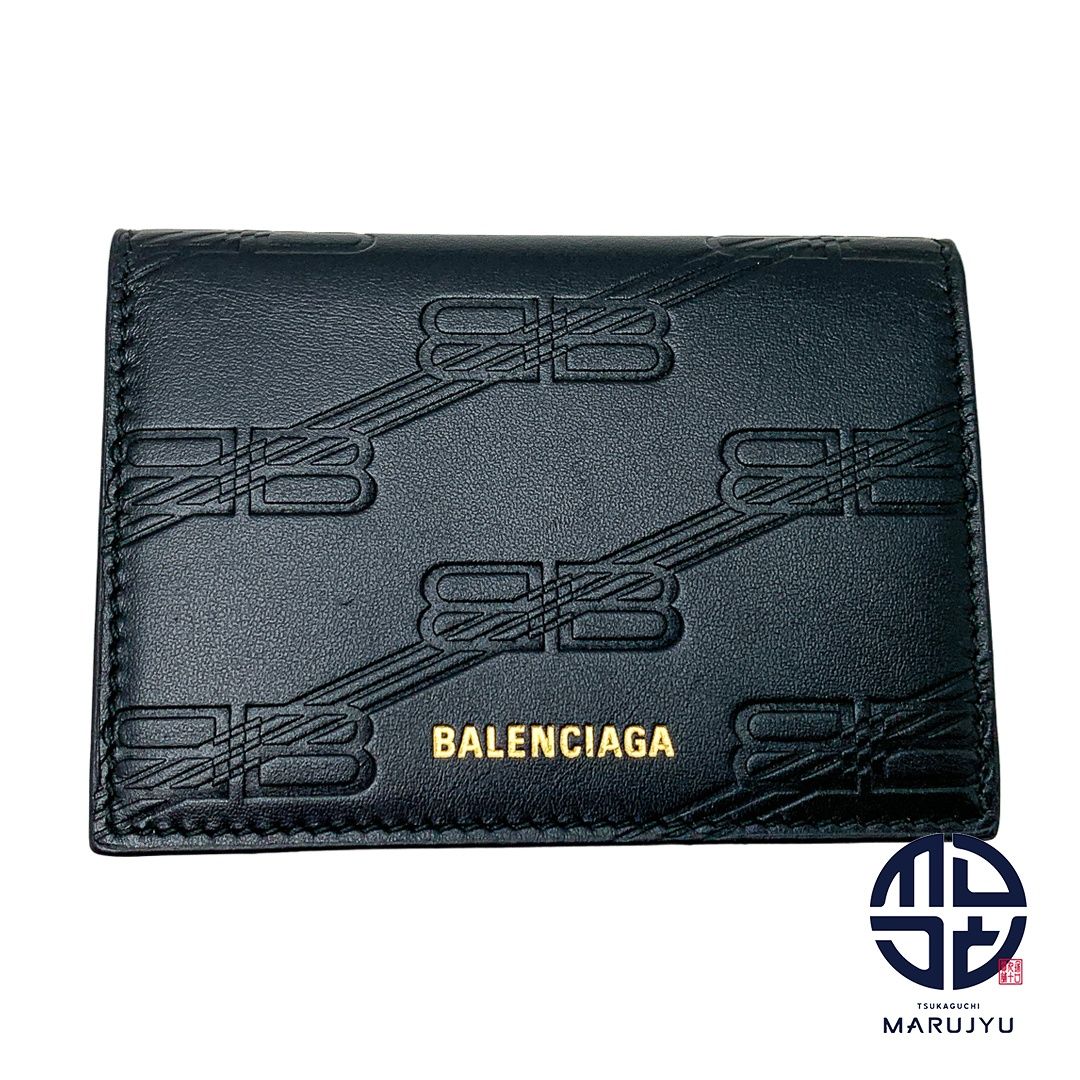 BALENCIAGA 最も安い ブラック 三つ折りウォレット バレンシアガ