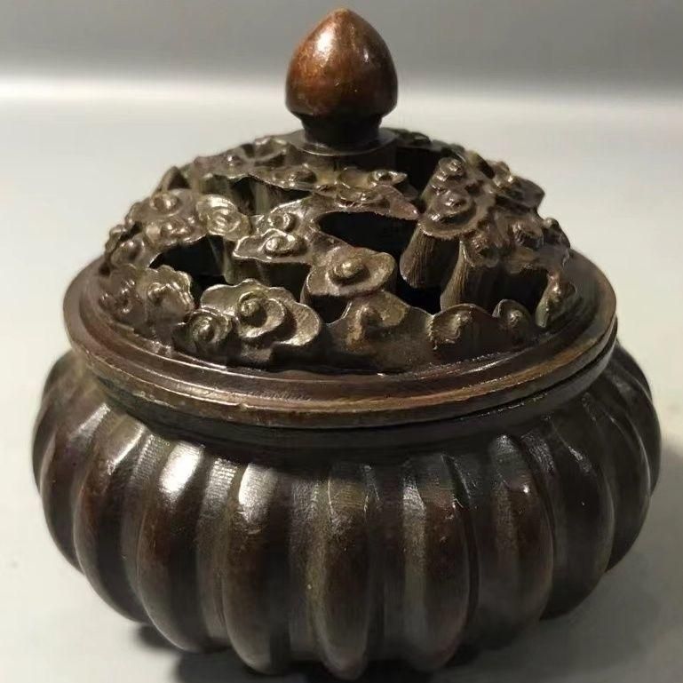 銅製 かぼちゃ灰皿 香炉 装飾品 工芸品 美術品 置物 かぼちゃ香炉 装飾品 現代工芸品 美術品 置物 - メルカリ