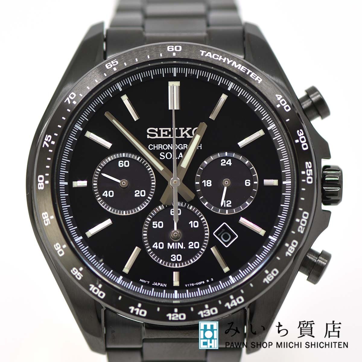 腕時計 セイコー SEIKO SBPY169 ソーラー クロノグラフ ブラック SS