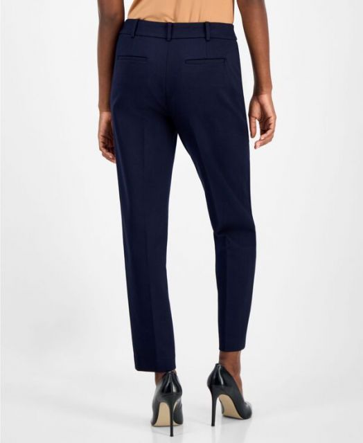送料無料 バースリー レディース カジュアルパンツ ボトムス Women s Compression High-Rise Straight-Leg Pants Bar Navy
