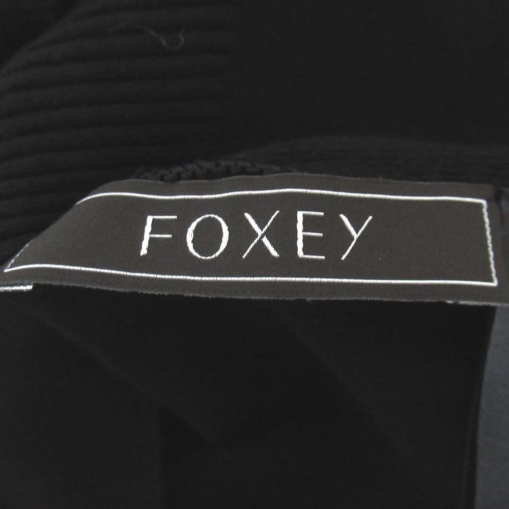  FOXEY フォクシー ノースリーブニットブラウス 39664 サイズ38 ブラック レディース 古着 ノースリーブ ニット セーター